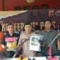 Kapolres Sukabumi saat menunjukkan barang bukti sabu. (Humas Polres Sukabumi) 