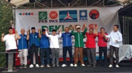 Deklarasi 5 Partai untuk Pilkada Kabupaten Sukabumi 2024. (Geliat Media / Asep Taopiq)
