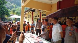 Peres rilis Polres Sukabumi Terkait kasus tawuran pelajar Satu Orang meninggal Dunia, (Geliatmedia.com/Asep T)