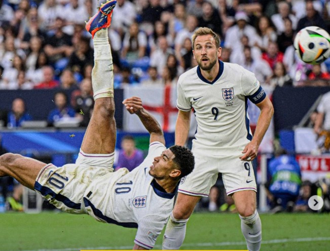 Inggris melaju dramatis ke perempat final Euro 2024 usai kalahkan Slovakia! Gol Bellingham dan Kane jadi penentu kemenangan. | Instagram/@euro2024