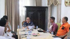 Sekda DT Peduli Bahas Persiapan Peresmian Huntap Desa Kertaangsana Nyalindung