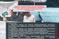 Unjuk Rasa Lingkar Mahasiswa Sukabumi(LSM) di Depan Kantor Pemda Kabupaten Sukabumi  