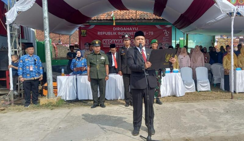 Upacara Hut RI di Surade, Erpa Bacakan Teks Proklamasi