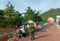 Babinsa Palabuhanratu Laksanakan Pengawasan Giat Rangkaian Hari Jadi Kab. Sukabumi Ke-154