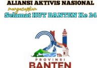 Alaknas Ucapkan Hut Banten Ke 24 Krisna Selamat Ulang Tahun Banten Semoga Lebih Baik, Serta Perlu Ganti PJ Agar Perubahan Terlihat