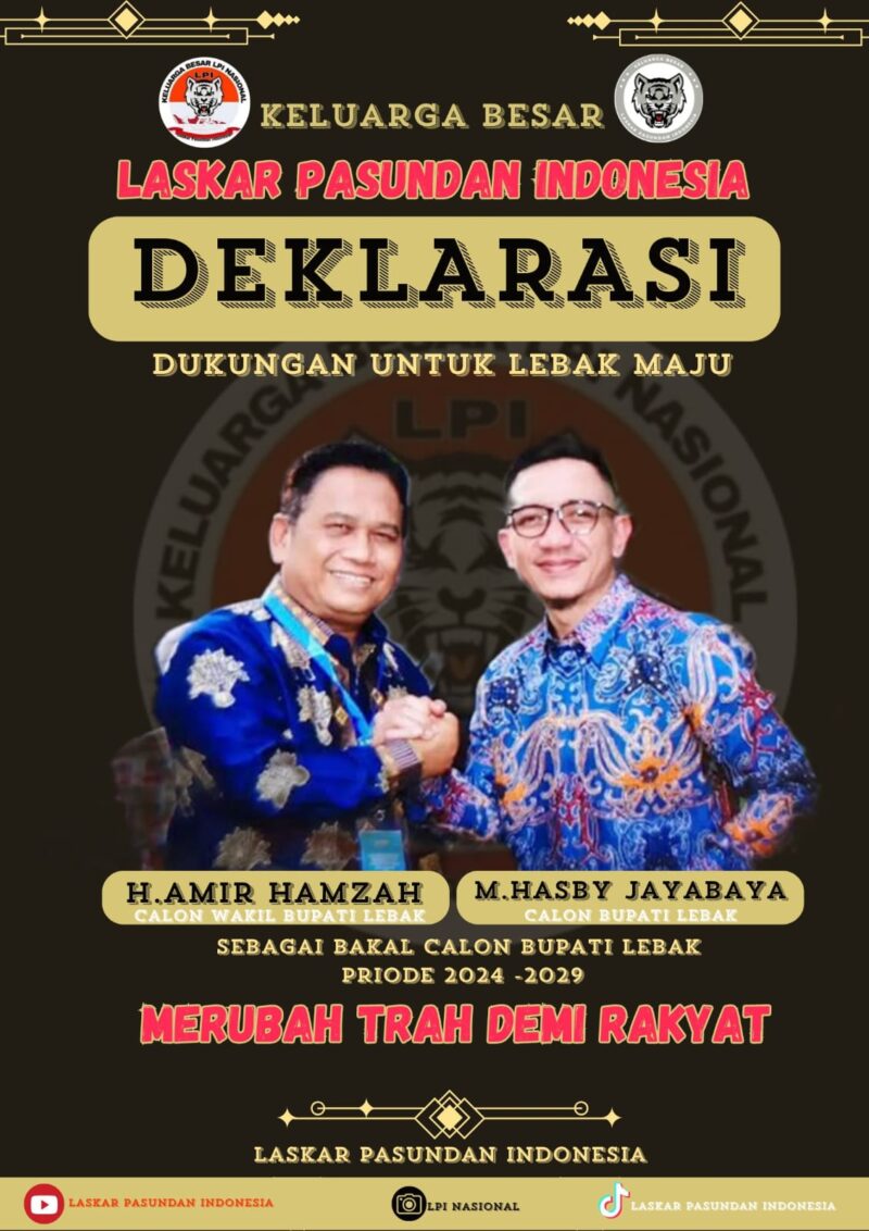 Laskar Pasundan Indonesia Deklarasikan Dukungan untuk Hasbi-Amir di Pilkada Lebak 2024