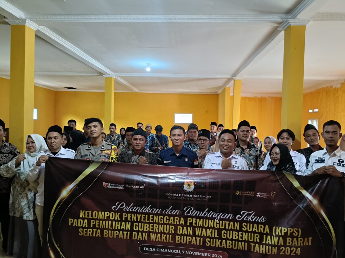 Kepala Desa Cimanggu Hadiri Pelantikan dan Pengambilan Sumpah 56 Anggota KPPS