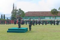 Kodim 0622/Kab. Sukabumi Gelar Upacara Bendera Perdana di Tahun 2025