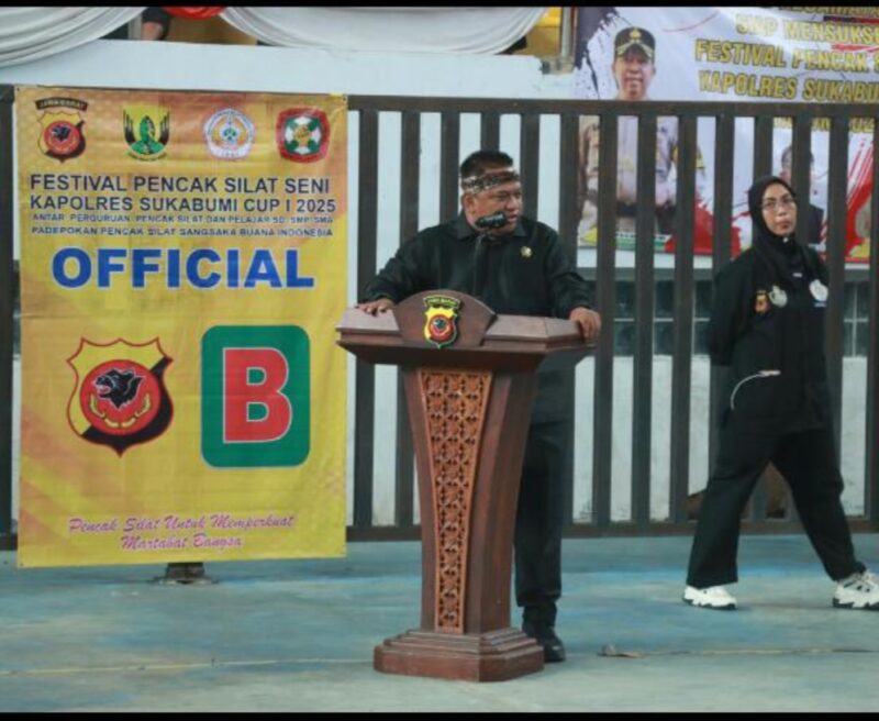 Ketua DPRD Kabupaten Sukabumi, Budi Azhar Mutawali, S.IP., mengapresiasi festival pencak silat sebagai wadah bagi atlet muda dalam melestarikan budaya.