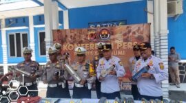 Dinas Perhubungan Kabupaten Sukabumi menghadiri press release yang digelar Polres Sukabumi pada Jumat (7/2/2025).