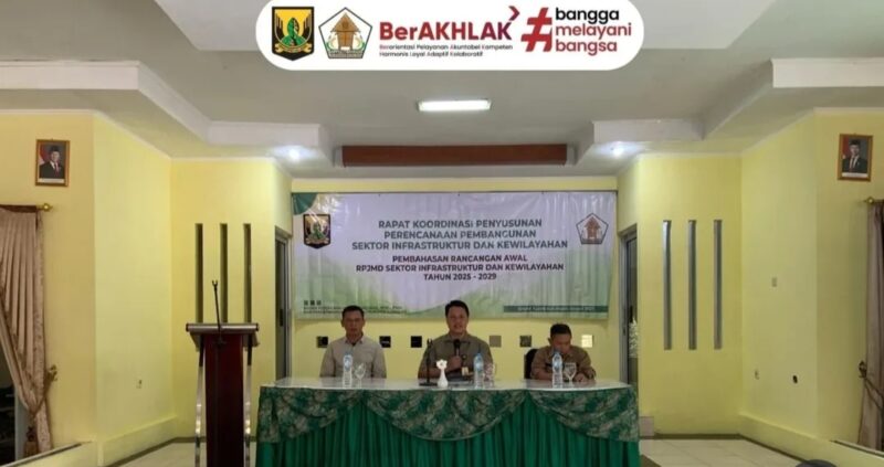 Bappelitbangda menggelar rapat koordinasi untuk menyusun perencanaan pembangunan sektor infrastruktur dan kewilayahan 2025-2029. .