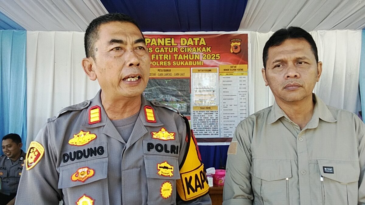 Situasi arus balik dan kunjungan wisata di Cikakak pada puncak liburan terpantau ramai namun tetap kondusif. Kapolsek Cikakak AKP H. Dudung A.