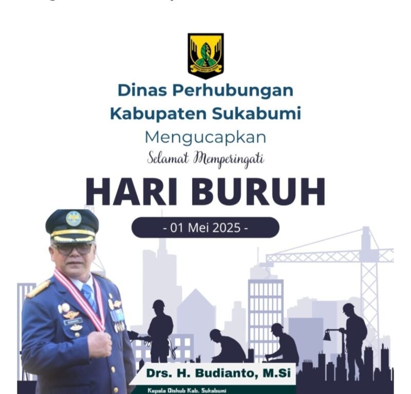 Di Hari Buruh Internasional 2025, Kepala Dinas Perhubungan Kabupaten Sukabumi, Drs. Budianto, M.Si., memberikan apresiasi setinggi-tingginya kepada seluruh petugas Dishub yang telah berdedikasi menjaga keselamatan masyarakat setiap hari.