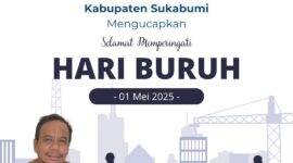 Dalam peringatan Hari Buruh Internasional 1 Mei 2025, Kepala Dinas Fisbufpora Kabupaten Sukabumi, Yudi Mulyadi, menyampaikan apresiasi kepada seluruh pekerja yang telah berdedikasi dan berkontribusi bagi pembangunan daerah.