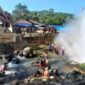 Suasana libur panjang Idul Adha 2025 membawa berkah bagi Geyser Cipanas Cisolok.