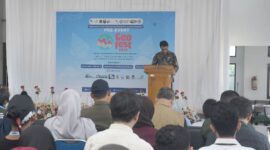 Asisten Daerah Bidang Administrasi Umum Setda Kabupaten Sukabumi, Yulipri, secara resmi membuka Geo Fest 2025