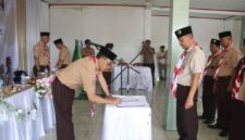 Sekda Kabupaten Sukabumi Ade Suryaman melantik 19 pengurus Mabiran dan Kwarran Gerakan Pramuka Cisaat masa bakti 2025–2028 organisasi.