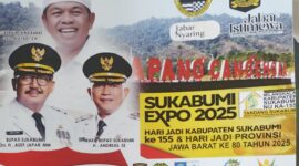 Sukabumi Expo 2025 siap hadir meriah di Lapang Cangehgar, memeriahkan Hari Jadi Kabupaten Sukabumi ke-155 dan Hari Jadi Jawa Barat ke-80.