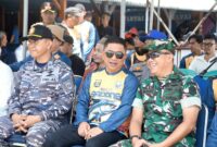 Wakil Bupati Sukabumi H. Andreas membuka Badong Fishing Tournament di Pantai Sangrawayang.