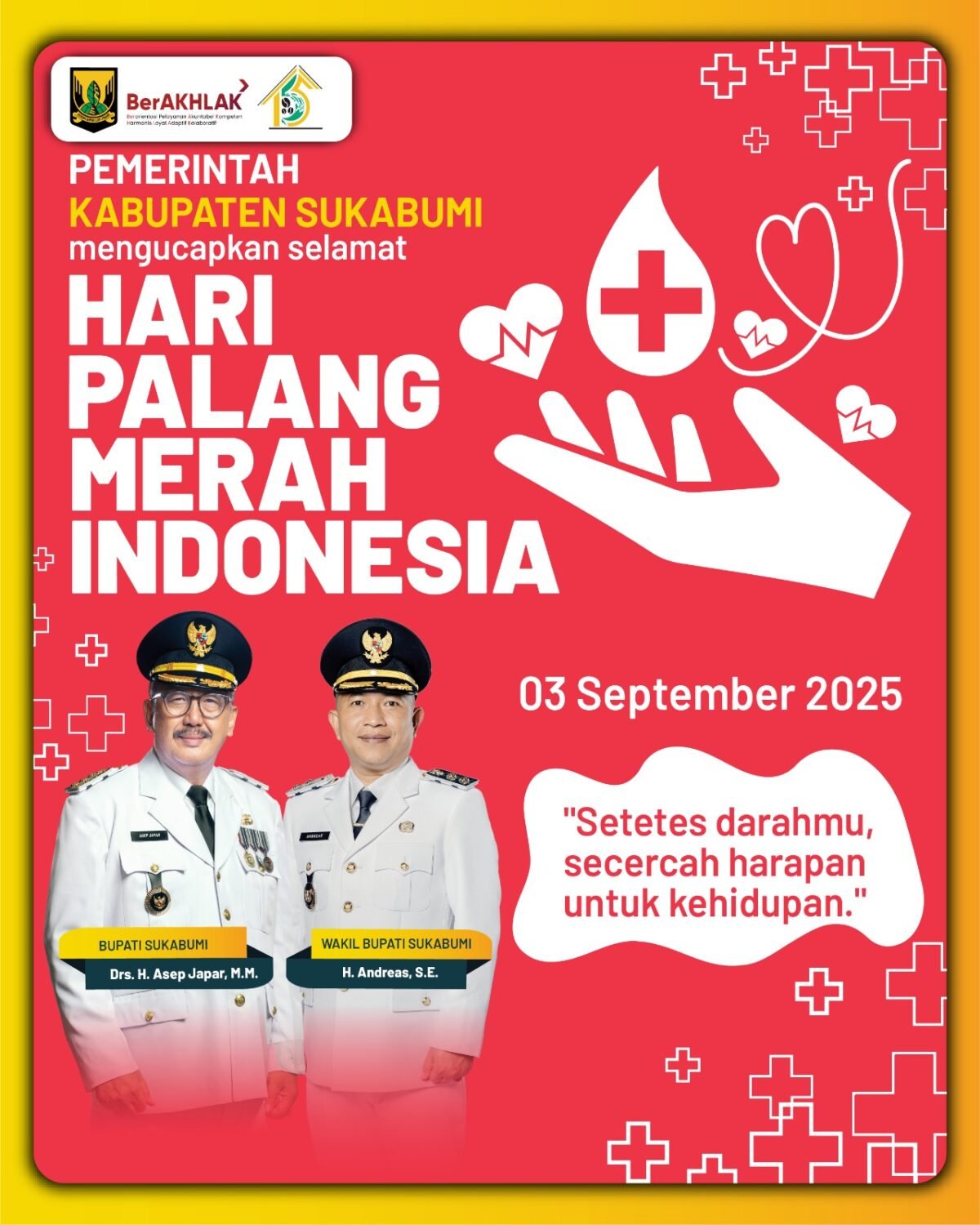 Dinas Perkim Kabupaten Sukabumi dorong semangat kemanusiaan PMI