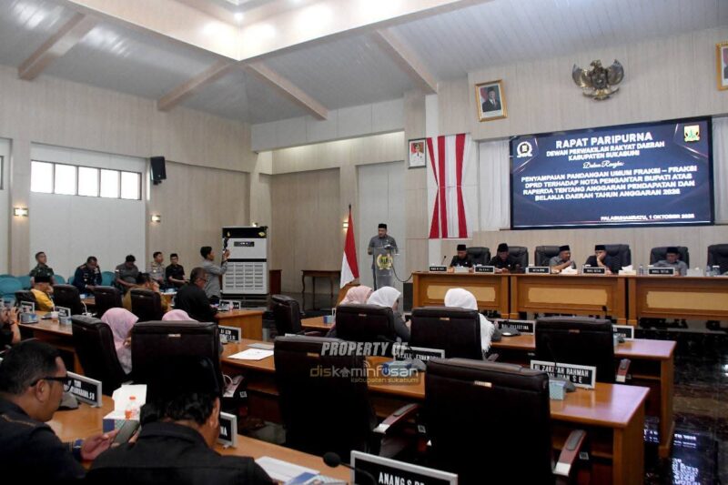 Dinas Perikanan Kabupaten Sukabumi menghadiri Rapat Paripurna DPRD