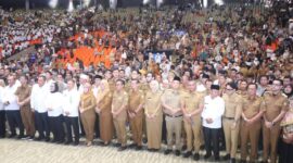 Wakil Bupati Sukabumi bersama jajaran perangkat daerah menghadiri Rapat Konsolidasi Regional Jawa Barat, DKI Jakarta, dan Banten di SICC Sentul.