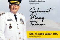 BPKAD Kabupaten Sukabumi menyampaikan ucapan selamat ulang tahun ke-63 kepada Bupati Asep Japar. 