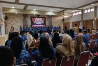 Kemeriahan lomba duet pop Bappeni Korpri Kabupaten Sukabumi dalam rangka HUT Korpri ke-54