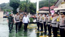 Polres Sukabumi menggelar apel gelar pasukan Operasi Kepolisian Terpusat Lilin Lodaya 2025