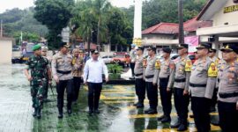 Polres Sukabumi menggelar apel gelar pasukan Operasi Kepolisian Terpusat Lilin Lodaya 2025