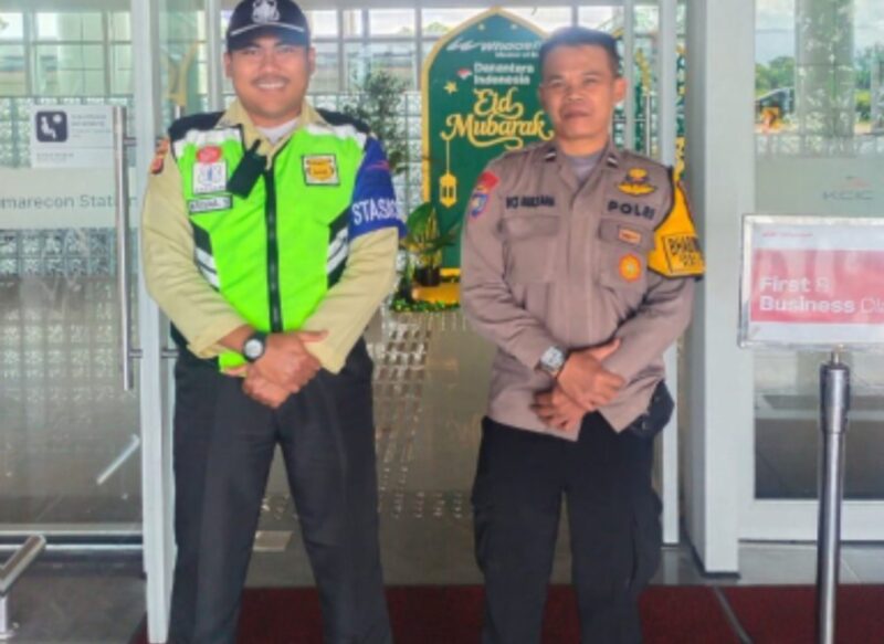 Pengamanan di kawasan Stasiun Tegalluar Summarecon