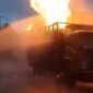 Truk bermuatan tabung gas LPG terbakar hebat di Palabuhanratu,