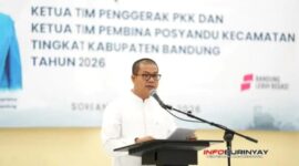 Bupati Bandung Dadang Supriatna menghadiri pelantikan Ketua TP PKK dan TP Posyandu