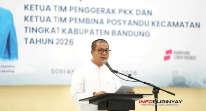 Bupati Bandung Dadang Supriatna menghadiri pelantikan Ketua TP PKK dan TP Posyandu