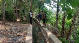 Dinas PU saat melakukan survei pada saluran Daerah Irigasi (DI) Citepus