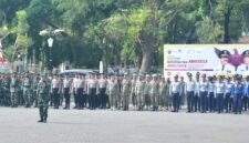 Barisan personel Dinas Perhubungan Kabupaten Sukabumi