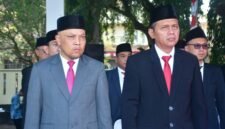 Barisan personel Satpol PP Kabupaten Sukabumi
