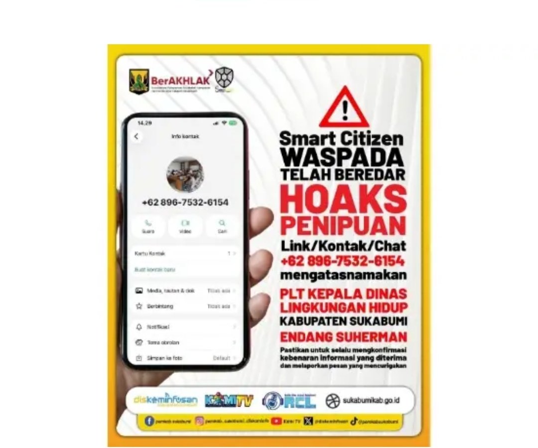 Penipuan yang mencatut nama Plt Kepala Dinas Lingkungan Hidup (DLH)